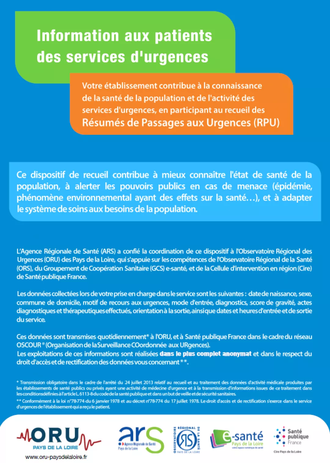 Affiche Information patients urgences